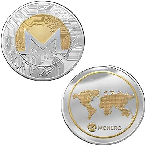 Monero Sikke Cryptocurrency Sikke Fiziksel Kripto Koleksiyon Hediye Gümüş Kaplama Sikke hatıra parası