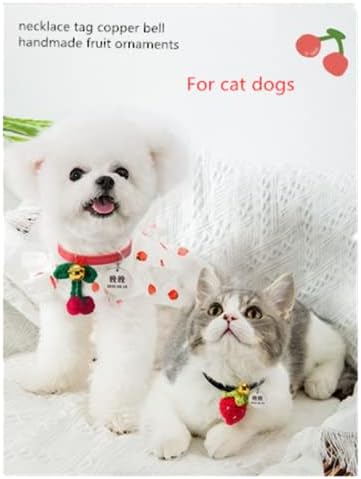 Feicuihu pet kedi ve Köpek Kişiselleştirilmiş Yaka, Yaka, Özel Gravür, Köpek ve kedi El Yapımı Yün İplik Meyve Kişiselleştirilmiş
