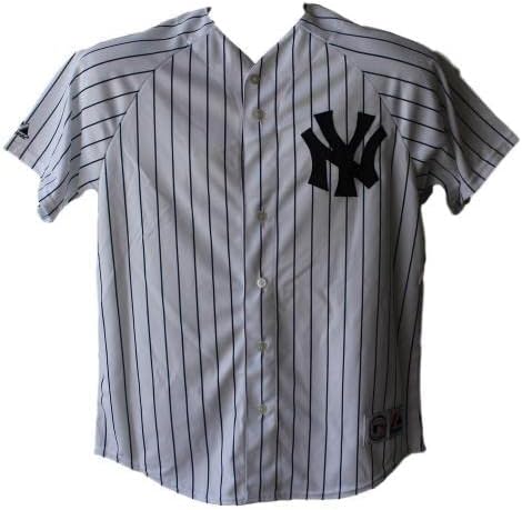 Roger Clemens İmzalı New York Yankees Majestic Beyaz L Forması JSA 20495-İmzalı MLB Formaları