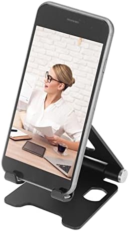 Masa için Zunate Cep Telefonu Standı, Katlanabilir Açı Yüksekliği Ayarlanabilir Cep Telefonu Standı,Ev, Ofis, Siyah