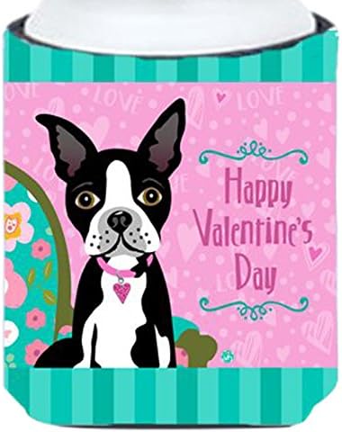 Caroline's Treasures VHA3001CC Sevgililer Günün Kutlu Olsun Boston Terrier Can veya Şişe Hugger, Can Soğutucu Kol