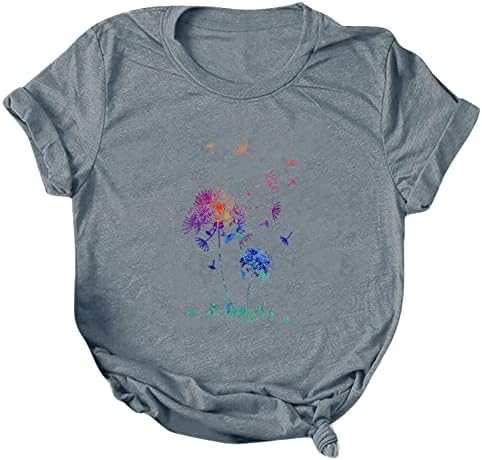 Kısa Kollu 2023 Giyim Moda Pamuk Crewneck Rahat Üst Tee Kızlar için Grafik Gömlek Sonbahar Yaz Kadın A9 A9