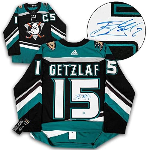 Ryan Getzlaf Anaheim Mighty Ducks İmzalı Alt Retro Adidas Forması - İmzalı NHL Formaları