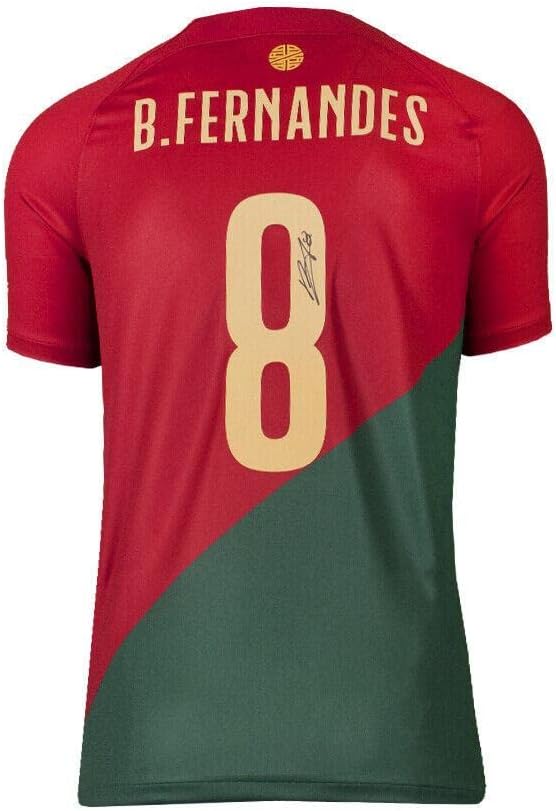 Bruno Fernandes İmzalı Portekiz Forması-2022-23, Ev Sahibi, 8 Numara İmzalı-İmzalı Futbol Formaları