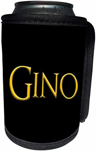 3dRose Gino Amerika'da popüler erkek bebek adı. Sarı açık. - Şişe Sargısını Soğutabilir (cc-362771-1)