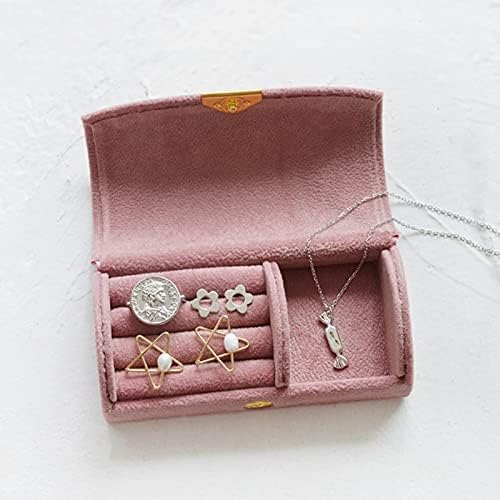 Mücevher Kutusu Kadife Mücevher Kutusu Yüzük HolderPortable Mini Mücevher Kutusu Seyahat için Mücevher Kutusu Kadın