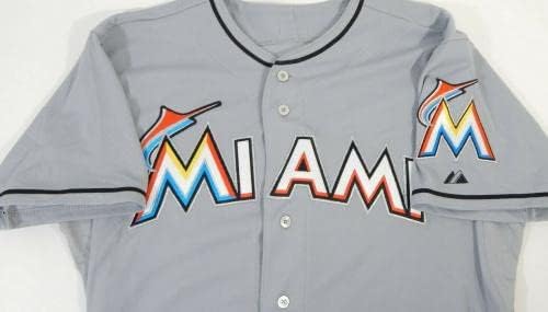Miami Marlins Kevin Mattison 4 Oyun Kullanılmış Gri Forma DP13702 - Oyun Kullanılmış MLB Formaları
