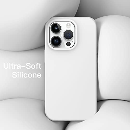 JETech Silikon iPhone için kılıf 14 Pro Max 6.7 inç, İpeksi Yumuşak Dokunuşlu Tam Vücut Koruyucu Telefon Kılıfı, Mikrofiber