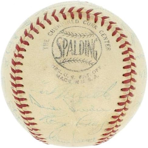 Jackie Robinson Roy Campanella 1956 Brooklyn Dodgers İmzalı Beyzbol PSA DNA ORTAK İmzalı Beyzbol Topları