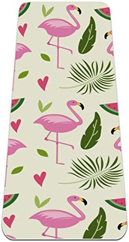 Siebzeh Flamingosummer Desen Karpuz Premium Kalın Yoga Mat Çevre Dostu Kauçuk Sağlık ve Fitness Her Türlü Egzersiz