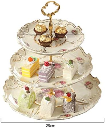 Üçlü meyve çanağı Cupcake Standı tatlı tabakları Mini Kek meyve şekeri Ekran Kulesi Beyaz Çocuklar için Doğum Günü
