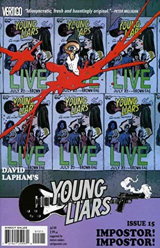 Genç Yalancılar 15 VF / NM; DC / Vertigo çizgi romanı / David Lapham