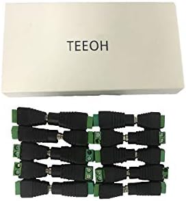TEEOH 5.5 mm x 2.1 mm DC Güç Konektörü Erkek Dişi Vidalı Terminal Konnektörü 12V CCTV Adaptörleri Fişi güvenlik kamerası