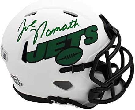 Joe Namath, New York Jets Speed Lunar NFL Mini Kaskını İmzaladı-İmzalı NFL Mini Kaskları