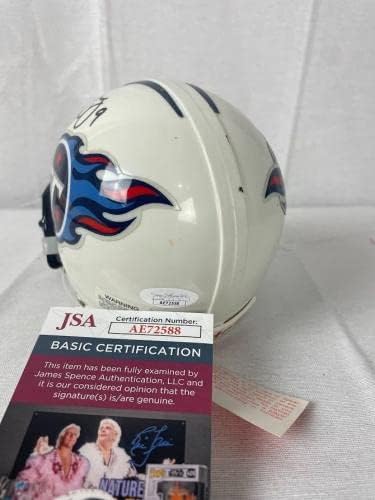 Steve McNair imzalı Tennessee Titans mini kask JSA AE72588 - İmzalı NFL Mini Kaskları imzaladı