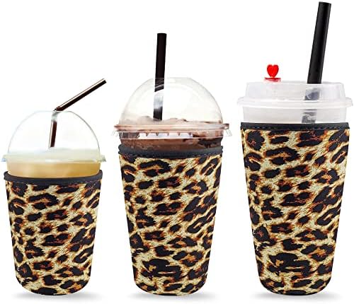 Farklı Büyüklükteki Bardaklar için Buzlu Kahve Kılıfı, Starbucks Dunkin Tim Hortons McCafe için 3 Adet Yeniden Kullanılabilir
