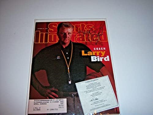 Larry Bird Boston Celtics, hof Skorbord İmzalı Sports Illustrated-İmzalı NBA Dergileri