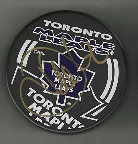 Robert Reichel İmzalı Toronto Maple Leafs Hatıra Diski-İmzalı NHL Diskleri