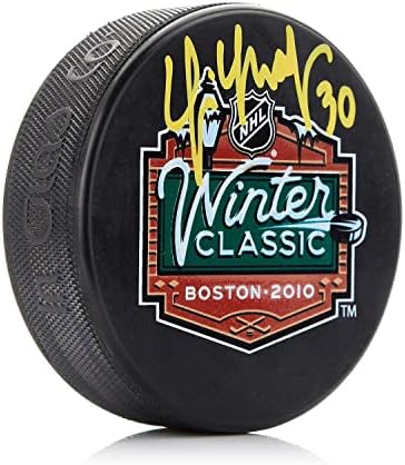 Tim Thomas İmzaladı Boston Bruins 2010 Kış Klasik Diski - İmzalı NHL Diskleri