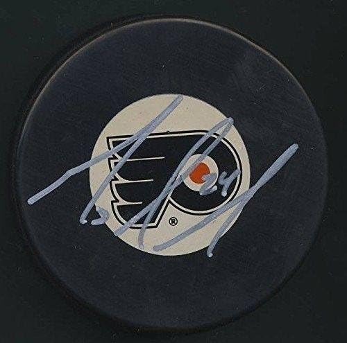 Matt Read Flyers İmzalı / İmzalı Hokey Diski JSA W253006 - İmzalı NHL Diskleri