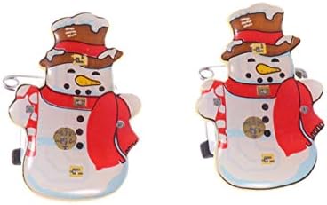 PRETYZOOM 50 pcs Noel LED Broş Kardan Adam Noel Ağacı ışık Up Rozetleri Pin Noel Aydınlık Broş Noel Takı Hediyeler