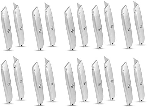 İnternetin en iyi klasik Maket Bıçağı-20'li Set-Geri Çekilebilir Tıraş Bıçağı Seti-Ekstra Bıçak Yedekleri-Kutu Kesici