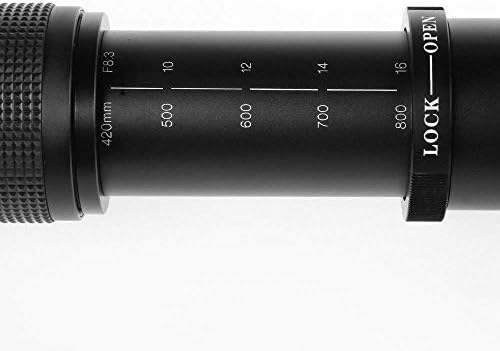 Hersmay 420-800mm F/8.3-16 Yüksek Çözünürlüklü Telefoto Lens zoom objektifi ile Uyumlu Sony NEX E-Montaj A9 A7III