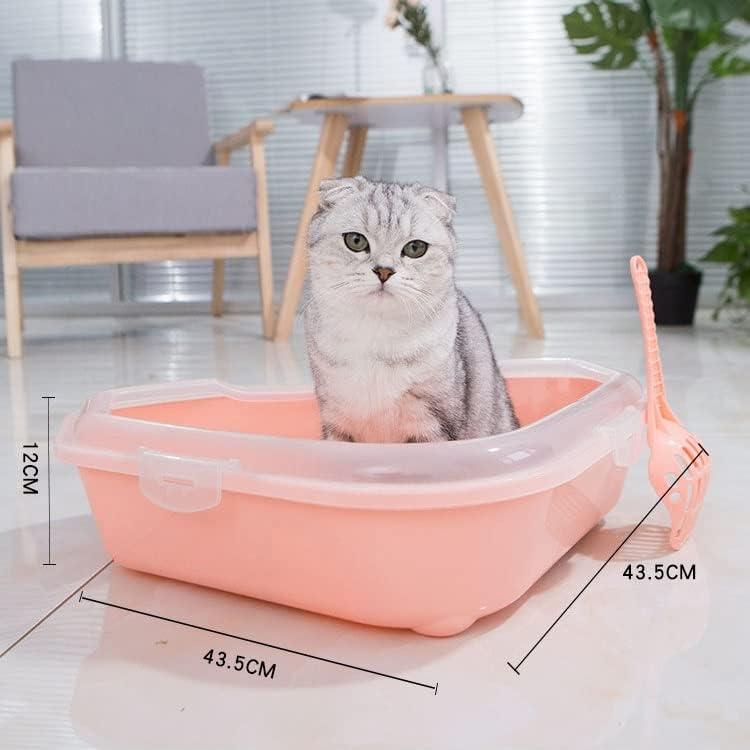 ZLXDP Anti Sıçrama Kediler kum kabı evcil hayvan tuvaleti Sürgü Üçgen Ekstra Büyük Kediler kum kabı Evcil Hayvan Ürünleri