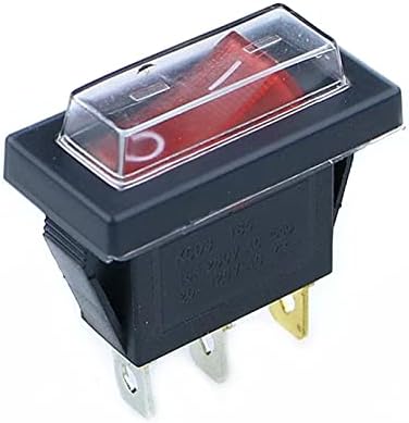GUMMMY 1 ADET KCD3 Güç Anahtarı 15A/20A 125 V / 250 V 3 Pin Rocker Anahtarı Beyaz Şeffaf Silikon Su Geçirmez koruyucu