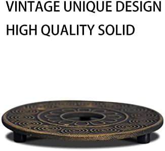 Kauçuk Ayaklı Beminh Trivet Dökme Demir Dekoratif Trivet Mat Coaster-Ağır Hizmet Tipi Tencere Tutucu Ped, Vintage