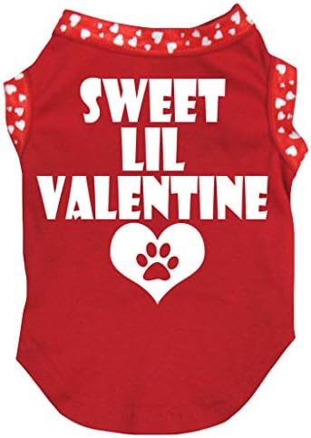 Petitebella Sweet Lil Valentine Yavru Köpek Gömleği (Kırmızı, X-Large)