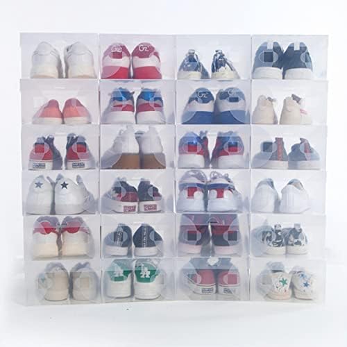 DEPİLA Kutuları Temizle organizatör Tutucu Depolama Dükkanı Durumda ayakkabı Kılıfları Ayakkabı şeffaf Oyuncak beyaz
