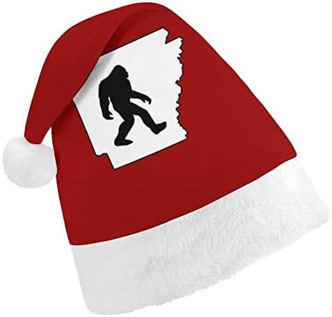 Arkansas Eyalet Bigfoot Peluş Noel Şapka Yaramaz ve Güzel Noel baba şapkaları Peluş Ağız ve Konfor Astar noel dekorasyonları