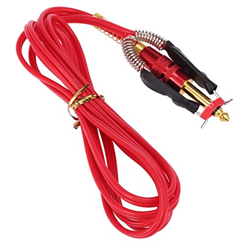 Dövme Klip Kablosu, Dövme Makineleri Güç Kaynakları için 1/4 Mono Fişli 5.9 ft Yumuşak Silikon Kablo (Kırmızı)