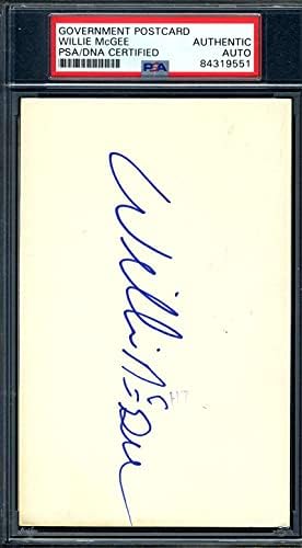 Willie Mcgee PSA DNA Coa, 1987 GPC Kartpostal İmzasını İmzaladı
