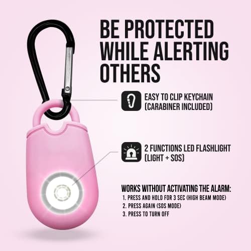 Kadınlar için Bekçi Köpeği Güvenlik Kendini savunma Siren Anahtarlık-Kadın Güvenliği için Kişisel Alarm ve Anahtarlıklar-1200