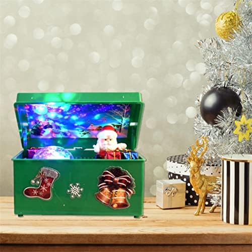 SEASD Noel Tarzı Müzik Kutusu Güzel Yaratıcı Noel Baba Dekor LED Müzik Kutusu için Parti (Renk: Beyaz-Dinozor Doodle4)