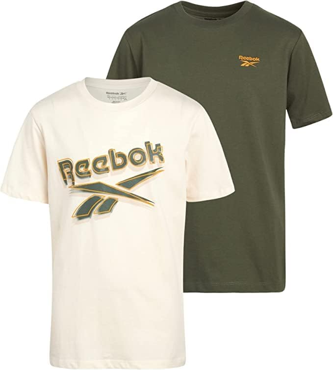 Reebok Erkek Atletik T-Shirt-2 Paket Aktif Performans Spor Tee
