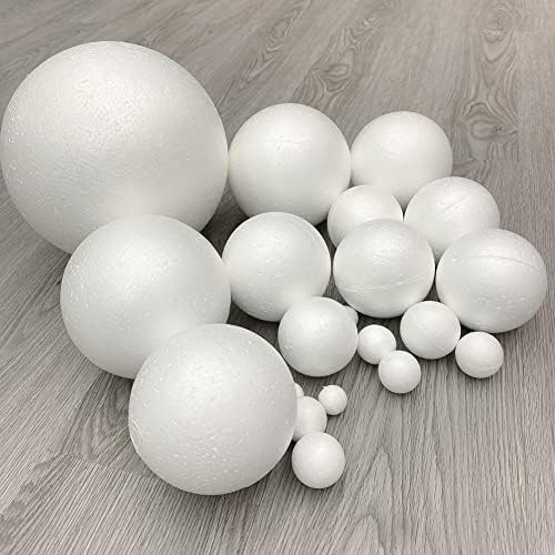 20 Adet Köpük Topu Yuvarlak Köpük Topları Zanaat Köpük Topları Köpük Zanaat Topları Sanat ve Zanaat Kullanımı için(Beyaz,