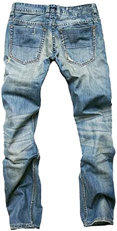 Andongnywell erkek Yırtık Düz Delik Biker Sıkı İnce Moda Kot Sıkıntılı Denim Pantolon Fermuar Düğmesi ile