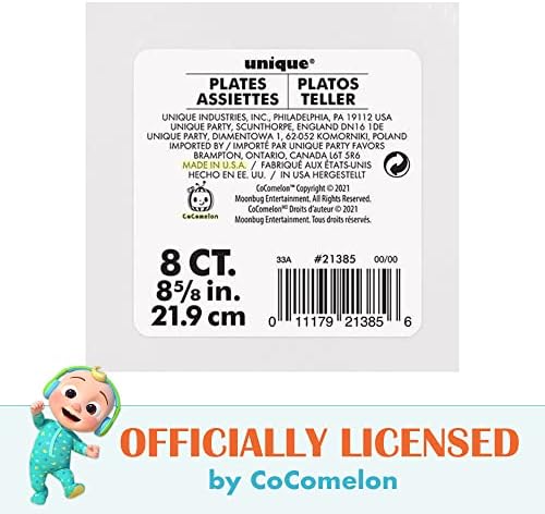 Cocomelon Parti Malzemeleri Seti-Masa Örtüsü, Tabaklar, Peçeteler ve Daha Fazlasıyla 16 Misafir için Cocomelon Doğum