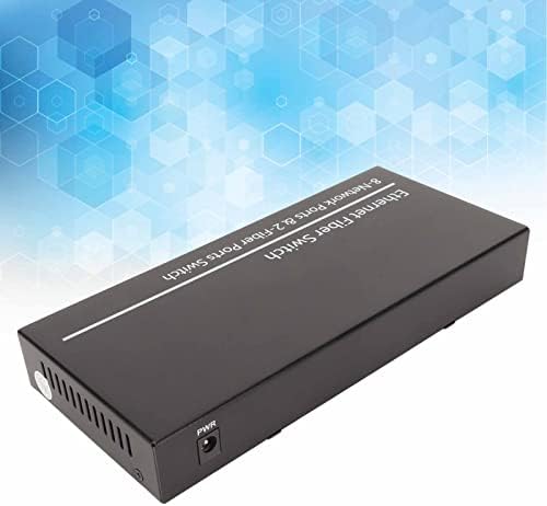 VINGVO Gigabit Ethernet Fiber Anahtarı, tak ve Çalıştır 100-240 V 10 100 1000 M 1 Optik Bağlantı Noktası 8 Güç Bağlantı
