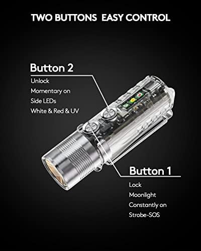 RovyVon Aurora A28 2nd USB-C EDC El Feneri, 6500K Soğuk Beyaz Max 1000 Lümen, 850mAh Şarj Edilebilir Küçük El Feneri,