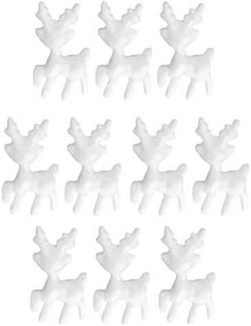 KESYOO yılbaşı dekoru 25 adet Noel Polistiren Zanaat Köpük Ren Geyiği rnaments Beyaz Köpük DIY Zanaat Modelleme Noel