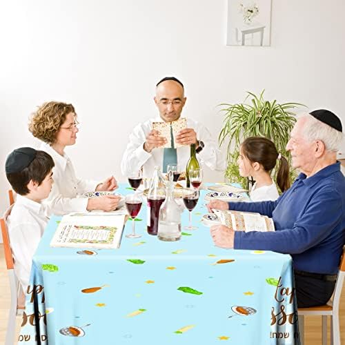 Mutlu Fısıh Partisi Malzemeleri-3 adet Fısıh Masa Örtüsü Dekorasyonu,Yahudi Pesach Seder Partisi için Su Geçirmez