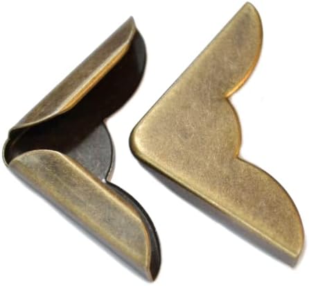 20 Adet Vintage Bronz Köşe Koruyucular Dekoratif Metal Kapakları Antik Güvenlik Muhafızları Retro Sağ açılı ayraç