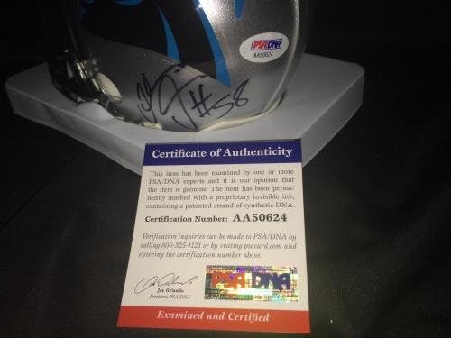 Thomas Davis, Carolina Panthers Mini Kaskını İmzaladı Psa Dna İmzalı NFL Mini Kaskları