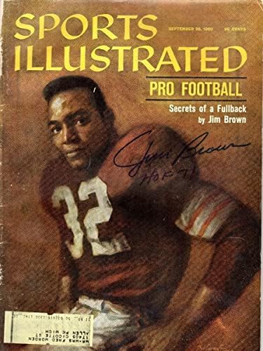 Jim Brown İmzalı Cleveland Browns Sports Illustrated 9/26/60 W / HOF 71 JSA Tanık WP085686 - İmzalı NFL Dergileri