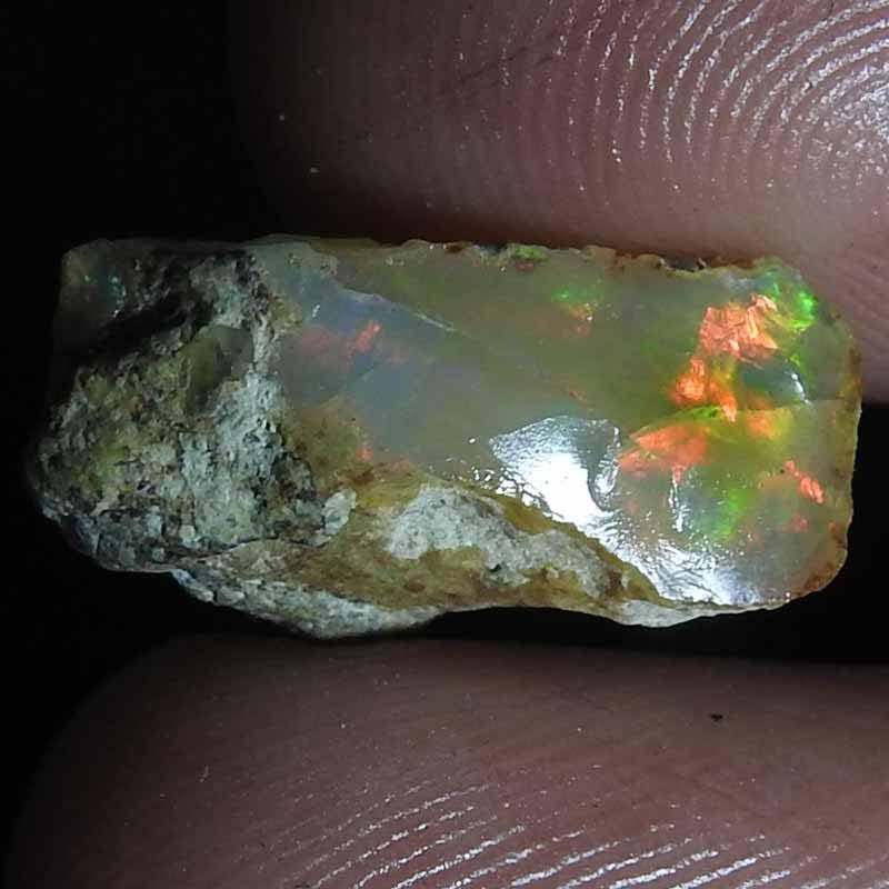 Jewelgemscraft™ 05.30 Ct. Ultra Yangın Ham Opal Taş, Doğal Kaba, Taş Kristalleri, Etiyopya Opal Kaya, Takı Yapma Malzemeleri,
