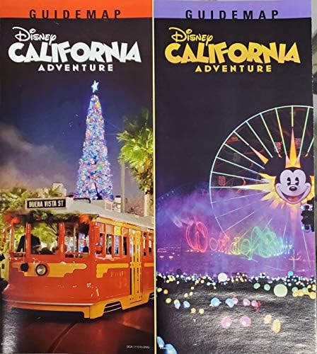 Disneyland Park California Adventure World of Color Cars Land Pma4'ü İçeren 8 Harita Tur Rehberinden Oluşan Set